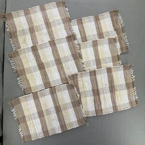 New Park B. Smith Oversized Woven Placemats Set of‎ 4 Recycled Cotton